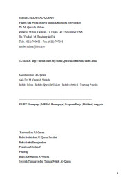 Image of MEMBUMIKAN AL-QURAN:Fungsi dan Peran Wahyu dalam Kehidupan Masyarakat