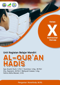 Image of UKBM AL QUR'AN HADIS KELAS X SEMESTER GENAP